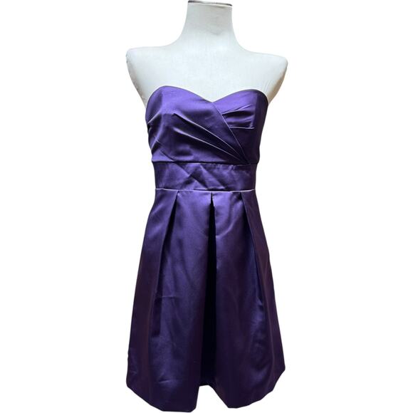 Bachelorettes Strapless Dress Purple 10 - Picture 1 of 4